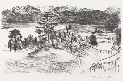 Large Walchen Sea Landscape (Grosse Walchenseelandschaft) (1923)