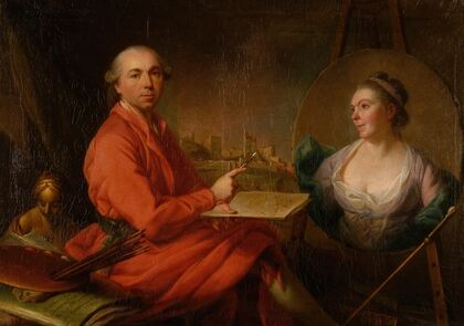 L’artiste peignant sa femme