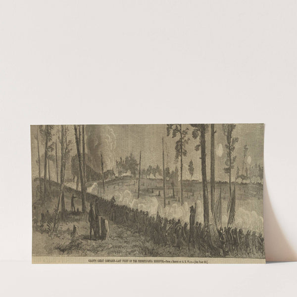 Last fight of the Pennsylvania Reserves before the expiration of their term of service (1864) by Alfred Rudolph Waud