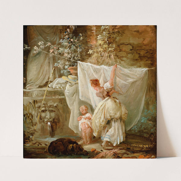 Laundress And Child (1761) by Hubert Robert