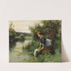 Laundress by the Water’s Edge (1922) by Daniel Ridgway Knight