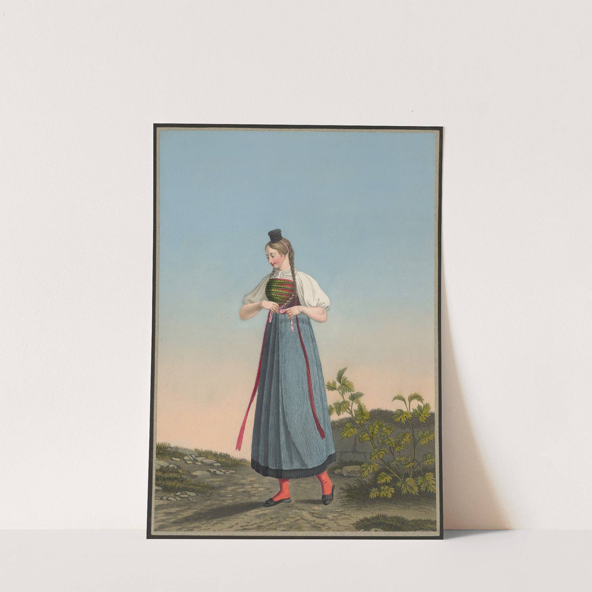 Laurette Ackermann, Jeune campagnarde de Hallau, Canton de Schaffhouse (1825-1830) by Jean Emmanuel Locher