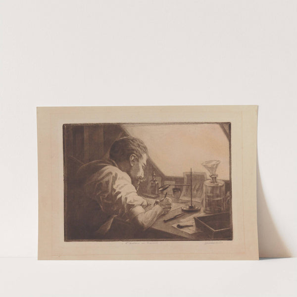 L’auteur au travail by Henri-Charles Guérard