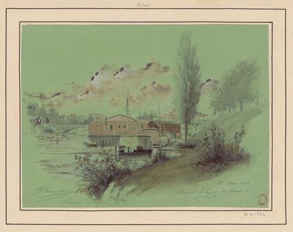 Lavoir et bains de dames à St Cloud – (Département de la) Seine (1893)