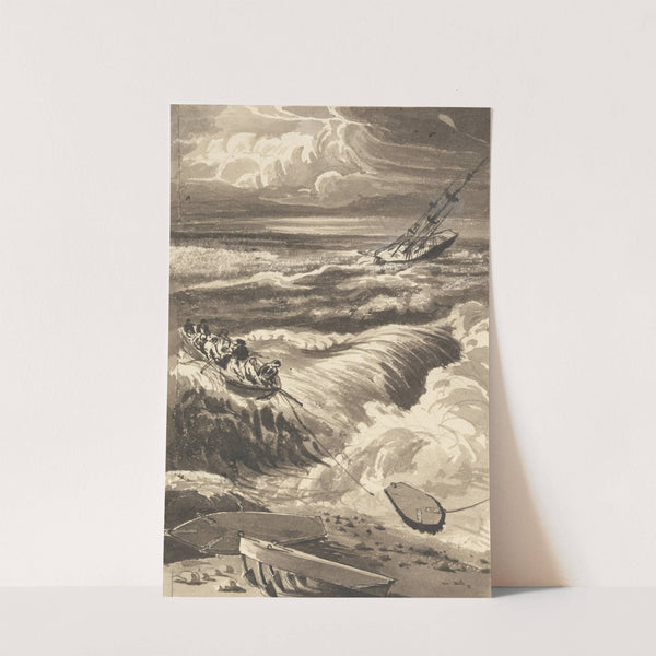 Laying Storm Anchors by Cornelius Varley