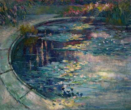 Le bassin aux nymphéas au jardin des plantes à Rouen