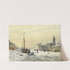 Le Bassin de la Villette en hiver by Stanislas Lépine