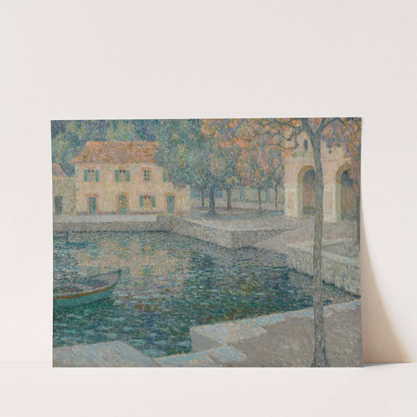 Le bassin du refuge by Henri Le Sidaner