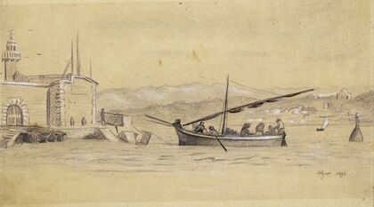 Le bateau dans la baie d’Alger (1896)