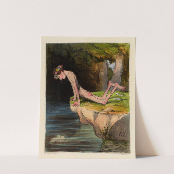 Le beau Narcisse (1833) by Honoré Daumier