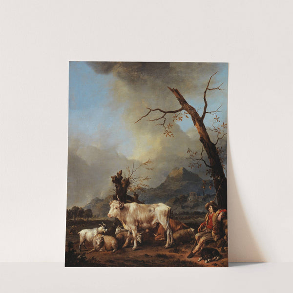 Le Berger et son troupeau by Johannes Lingelbach