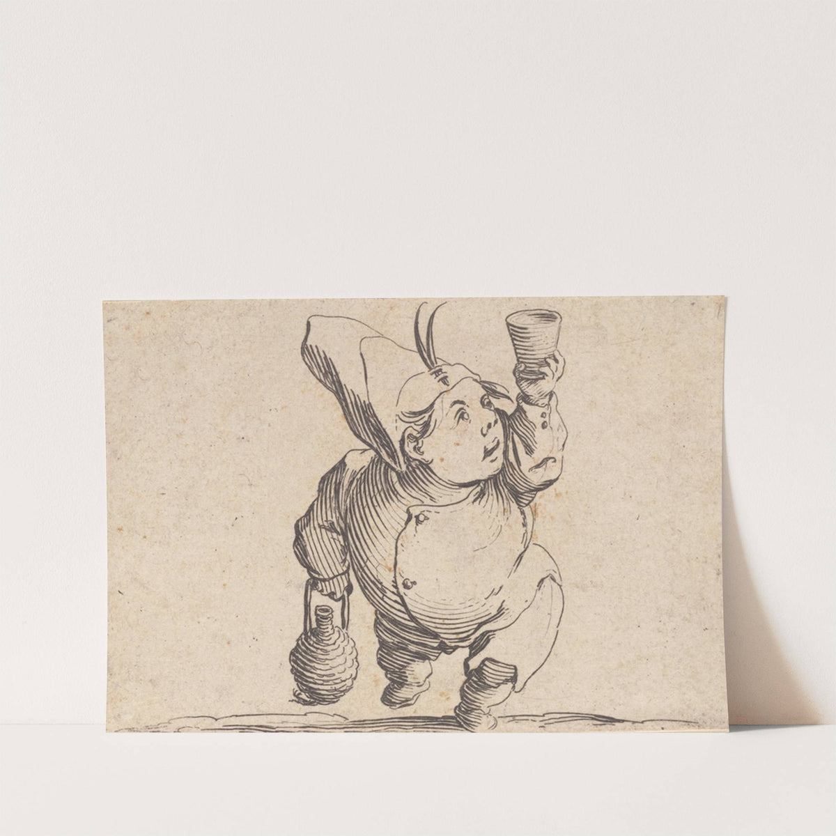 Le beveur vu de face by Jacques Callot
