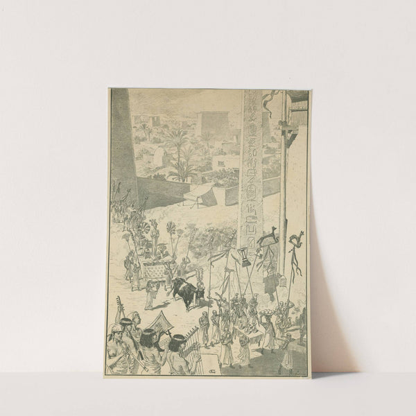 Le boeuf gras dans l’antiquité; Le boeuf (1884) by Eugène Grasset