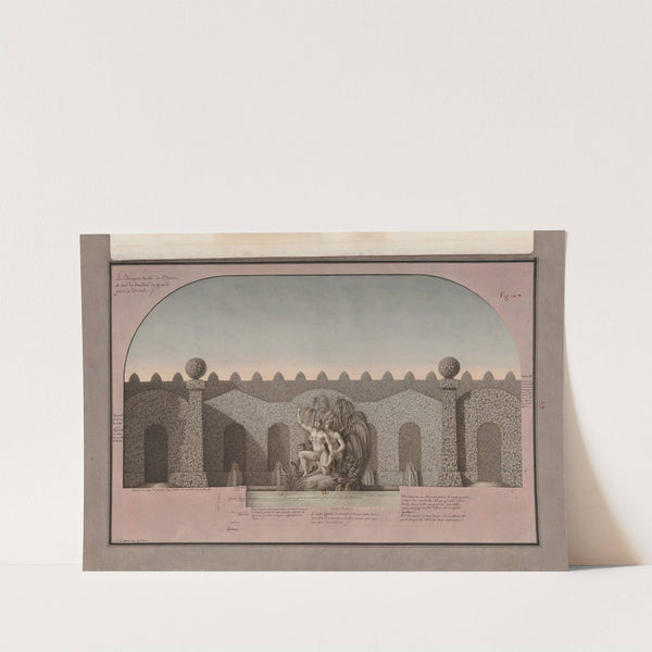 Le bosquet taillé de l’Aurore est sur la hauteur du grand parc, à l’orient (1777-1825) by Jean Jacques Lequeu