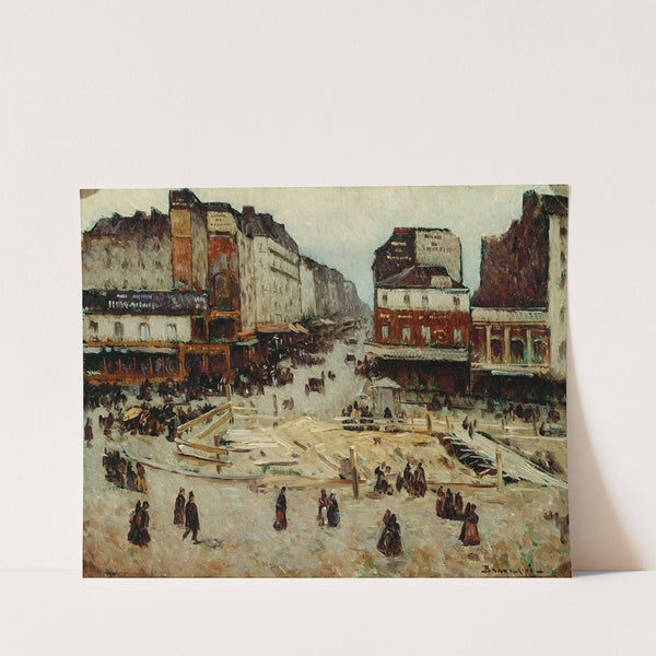 Le boulevard de Rochechouart et la rue de Clignancourt (travaux du métropolitain) by Louis Braquaval