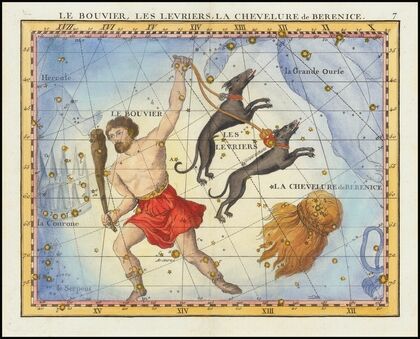 Le Bouvier, Les Levriers, La Chevelure de Berenice (Comae Berenices, Bootes & Cannes Venatici) (1776)