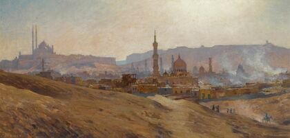 Le Caire, Brume, Poussiere Et Fumees Du Soir