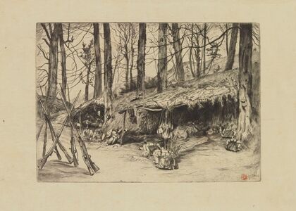 Le campement, parc d’Issy (Souvenir du siège de Paris) (1871-1878)