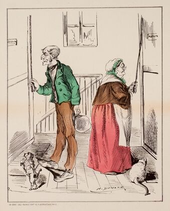 Le cauchemar du jour de l’an par H. Demare. La famille ducordon
