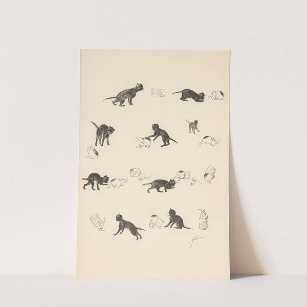 Le Chat et le Cochon d’Inde (1885) by Théophile Alexandre Steinlen