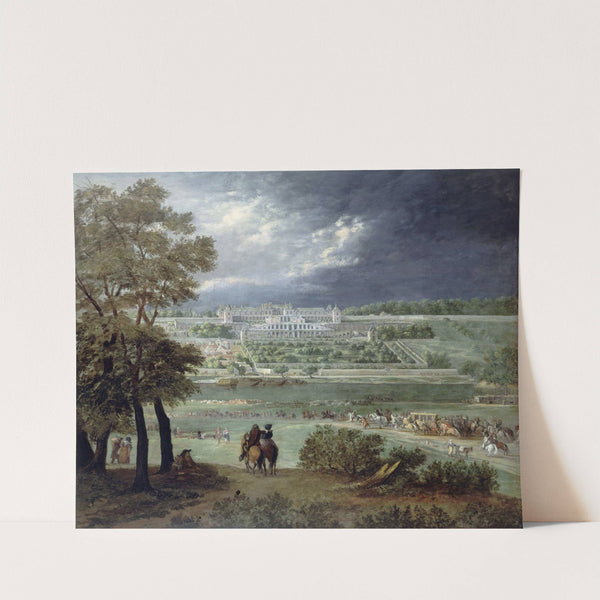 Le Château Neuf de Saint-Germain-en-Laye et les jardins, vus de la rive droite de la Seine (1664 - 1665) by Adam Frans van der Meulen