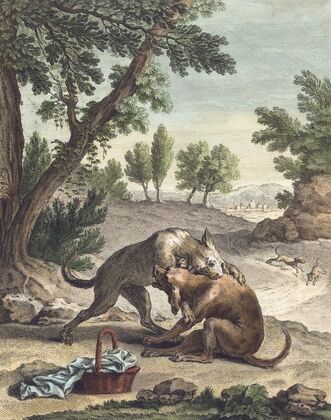 Le chien qui porte a son cou le diner de son maitre (The Dog Carrying His Master’s Supper)