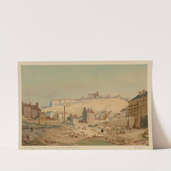 Le clos Saint-Lazare et la butte Montmartre en 1848 by Louis-Martial-Théodat Masson