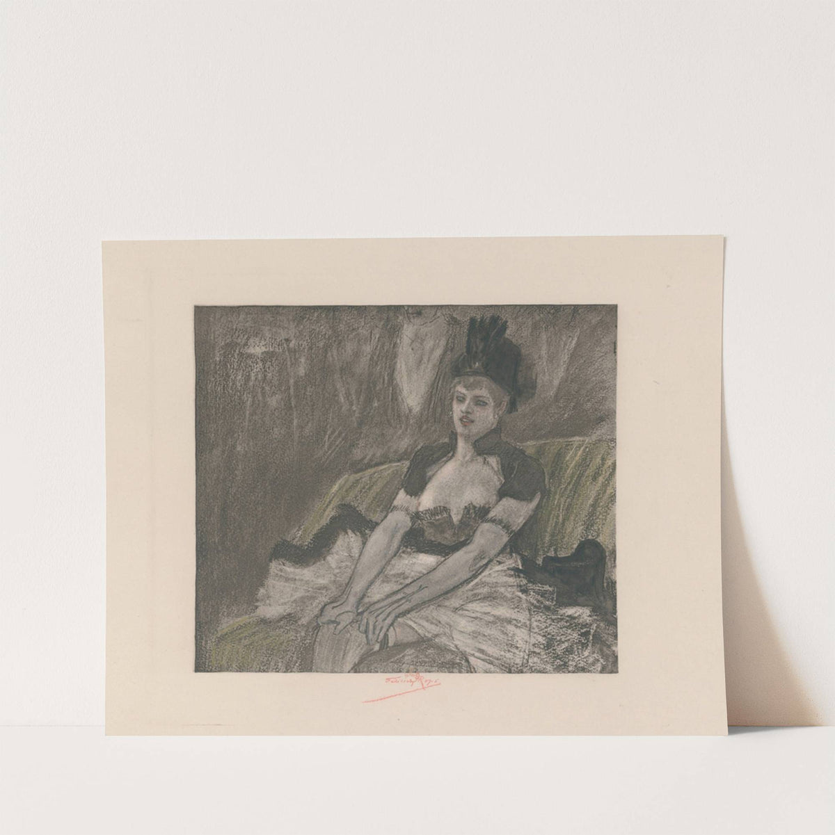 Le coup de la jarretière (1890) by Félicien Rops