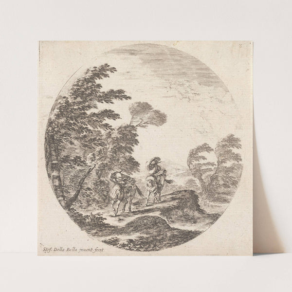 Le coup de vent dans la forêt (1601-1700) by Stefano Della Bella