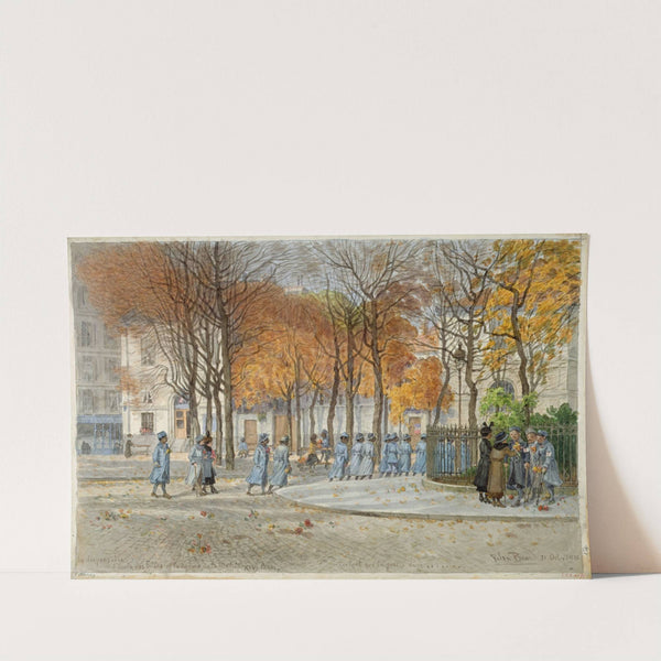 Le dispensaire, l&#039;école des filles et le square de la Mairie by Félix Brard