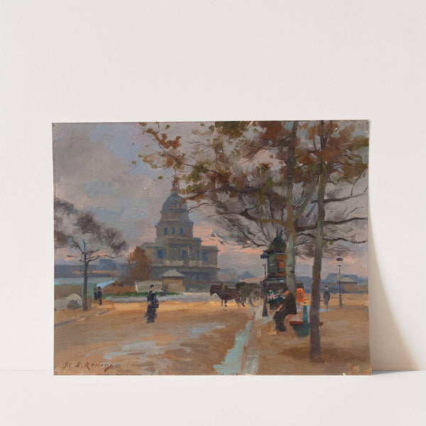 Le Dôme des Invalides vu depuis l&#039;avenue de Ségur by Ernest Jules Renoux