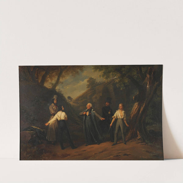 Le duel ou le curé conciliateur by Édouard-Henri-Théophile Pingret