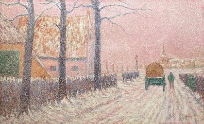 Le Faubourg sous la neige ou Scène de rue en hiver