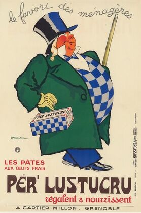 Le favori des ménagères. Les pâtes aux oeufs frais Per’ Lustucru régalent et nourissent (1931)