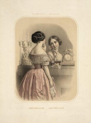 Le femme révées Ideal beauties ; Contemplation (1851)