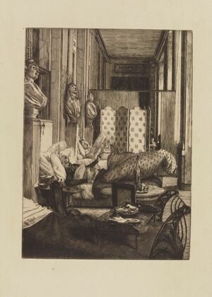 Le foyer de la Comédie française pendant le siège de Paris (1877)