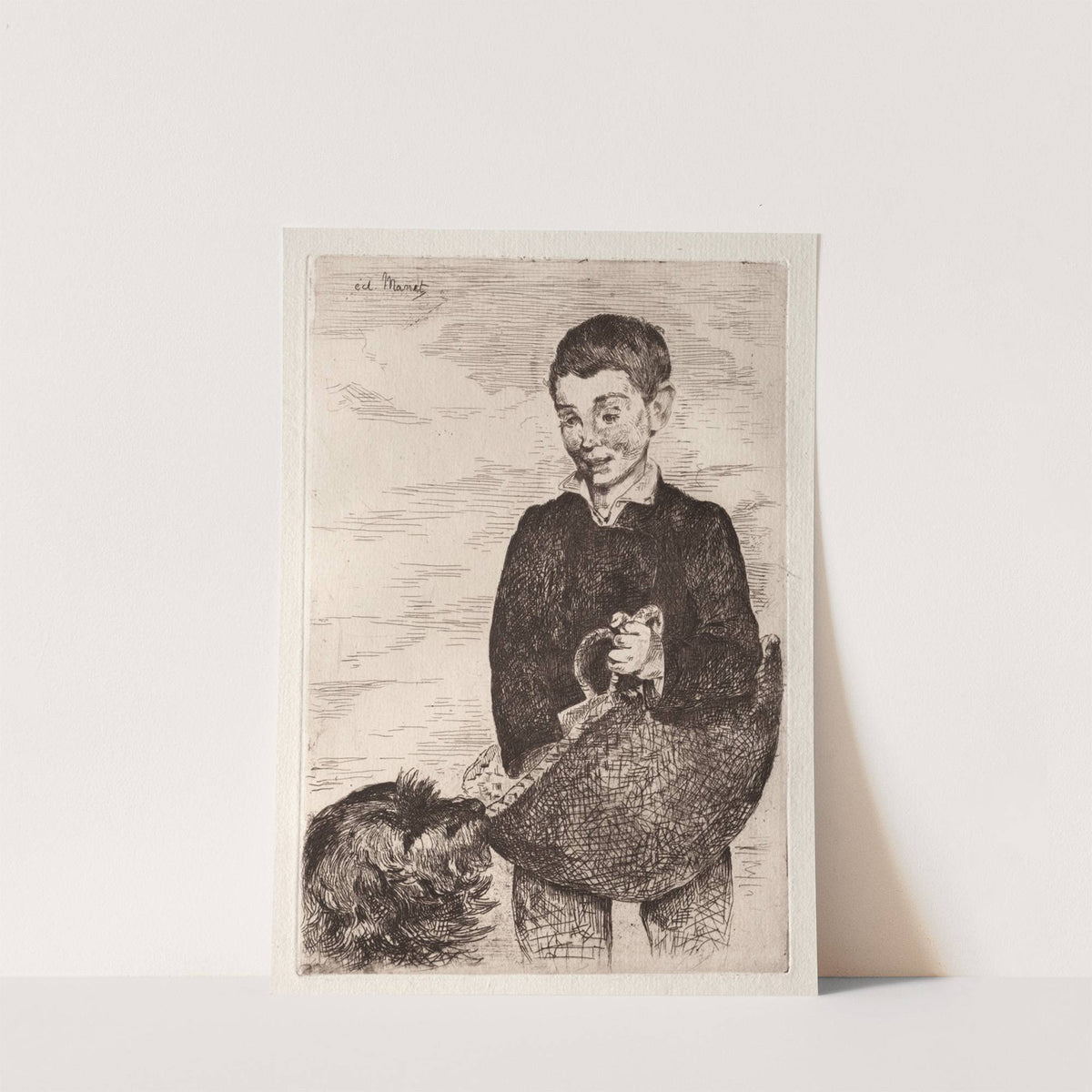 Le gamin au chien, avec le cabas (1862) by Édouard Manet