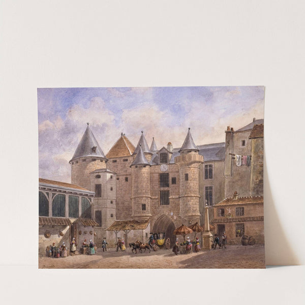 Le Grand Châtelet du XVIIIème siècle. by Auguste-Sébastien Bénard