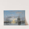Le Havre. L’avant-Port Au Soleil Couchant (1882) by Eugène Boudin