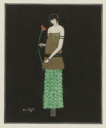 Le lys rouge ; Robe du soir de Paul Poiret