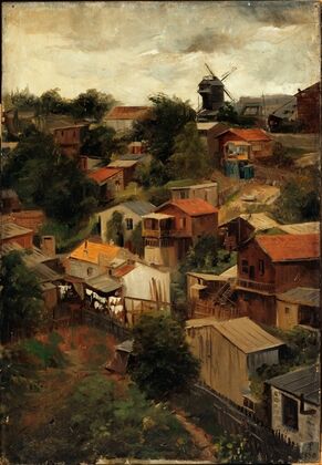 Le Maquis de Montmartre vu de la rue Caulaincourt