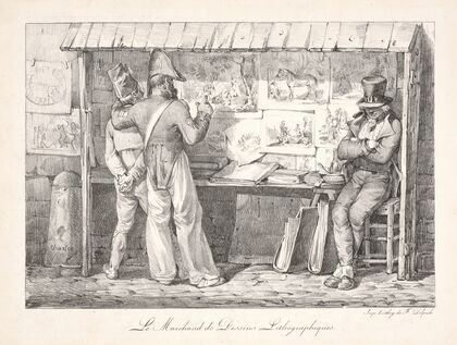 Le marchand de dessins lithographiques (The merchant of lithographic designs) (1819)