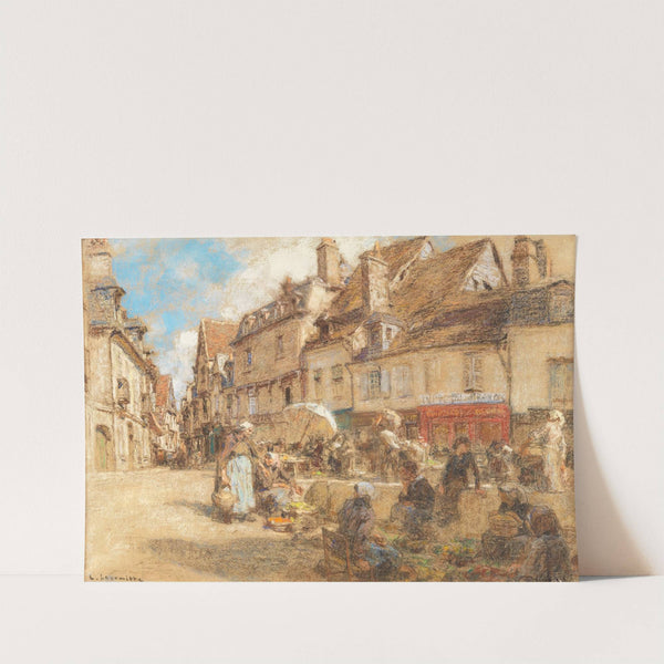 Le marché dans le vieux Bourges by Léon Augustin Lhermitte