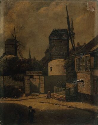Le moulin de la Galette et le moulin Blutefin, Montmartre, 18ème arrondissement