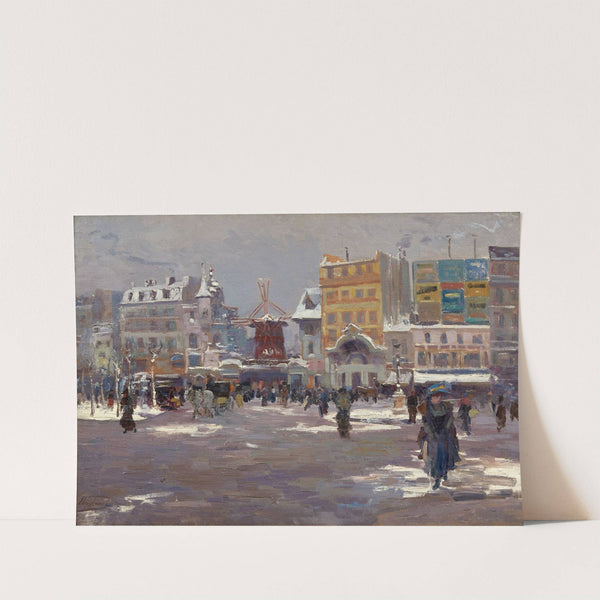 Le Moulin Rouge en hiver by Elie Anatole Pavil