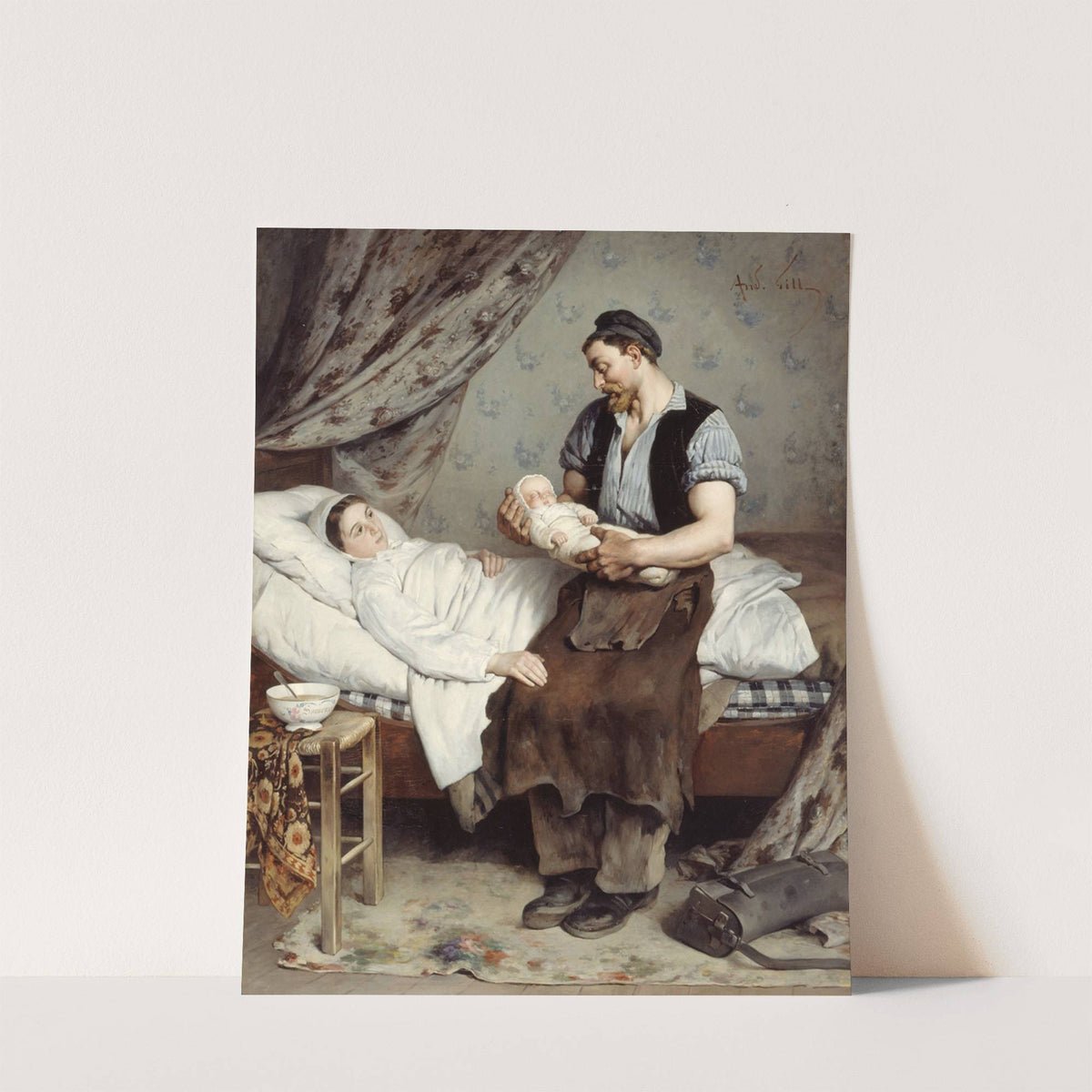 Le nouveau-né (1881) by André Gill