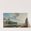 Le Palais de l’archevêché, vue de la rive gauche (1756) by Nicolas Jean-Baptiste Raguenet