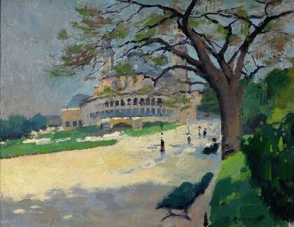 Le Palais du Trocadéro vu des jardins