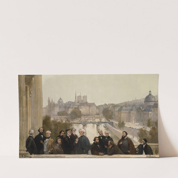 Le panorama du siècle;Dupré, Rousseau, Isabey, Millet&#8230;. (1889) by Henri Gervex
