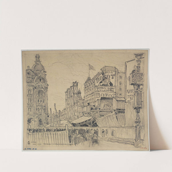 Le percement du boulevard Haussmann by Ferdinand Boberg